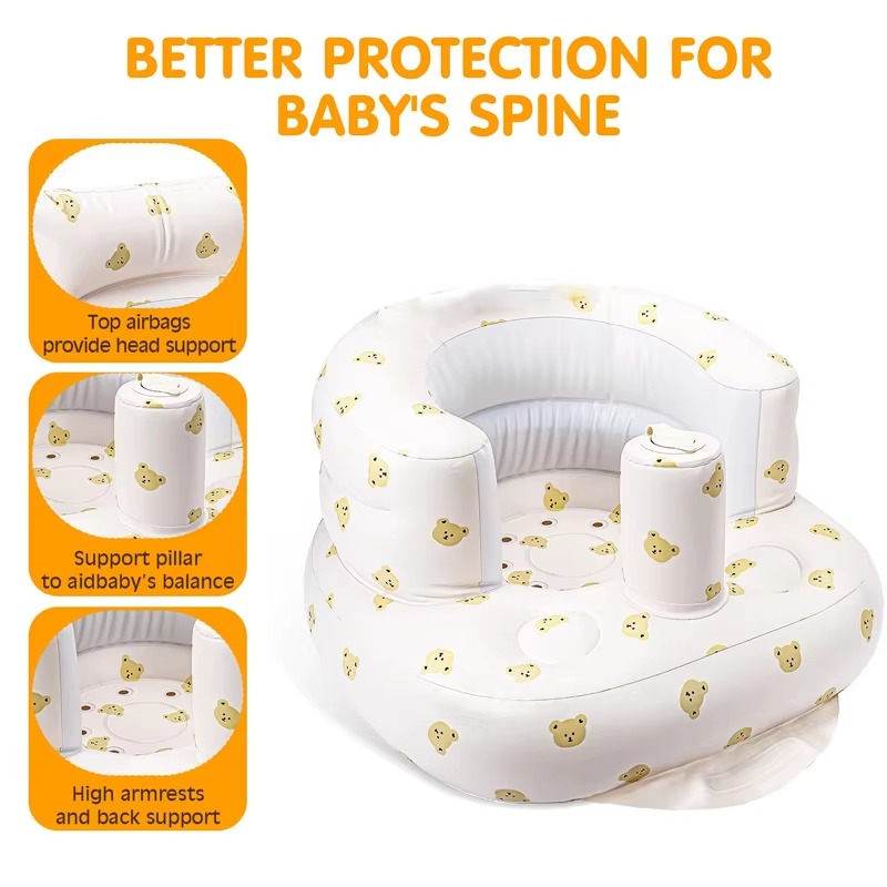 Inflatable Baby Seat with Built-in Air Pump 9