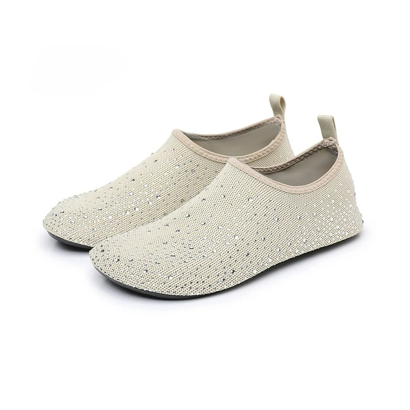 Women's Rhinestone Slip-On Walking Shoes 7