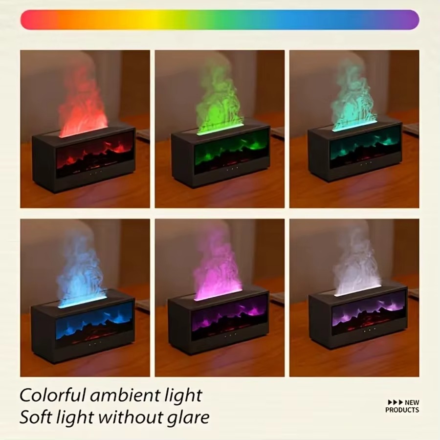 3D Flame Mist Fireplace Humidifier 3