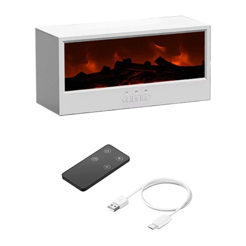 3D Flame Mist Fireplace Humidifier 5