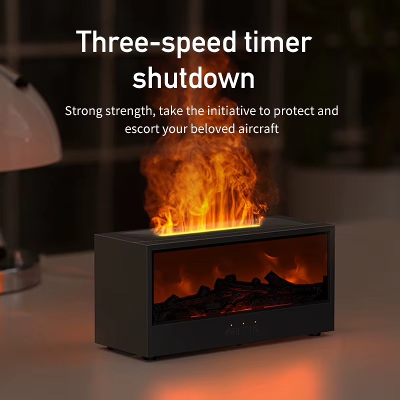 3D Flame Mist Fireplace Humidifier
